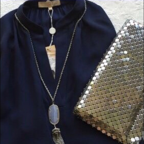 Michael Kors Tops - Michael Kors Italy Navy Top